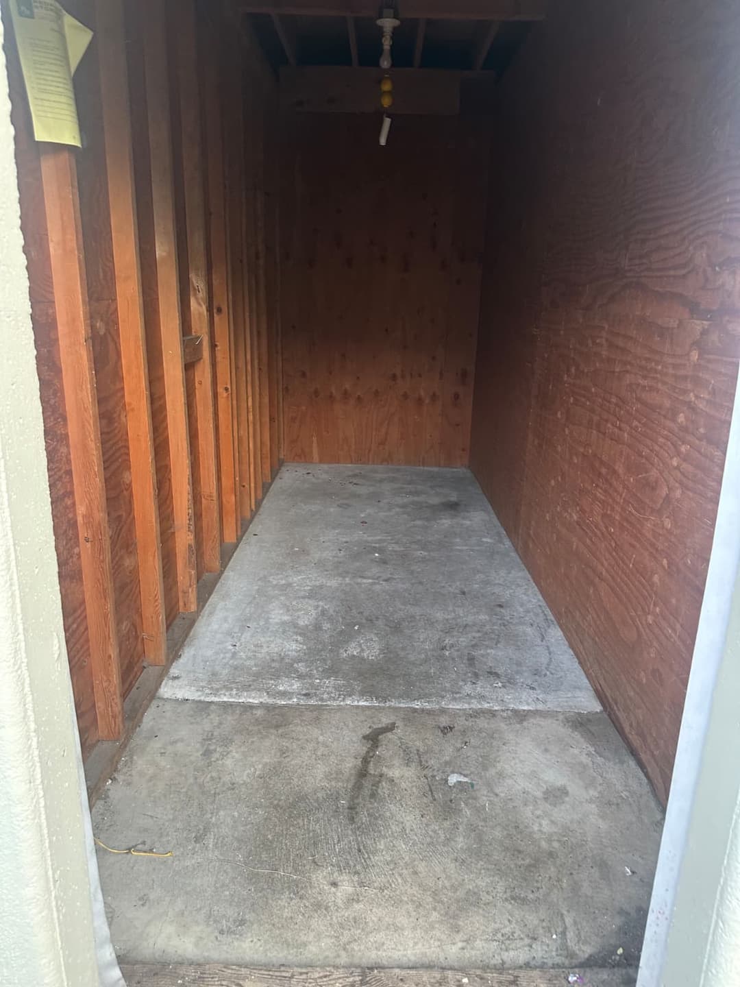 cleaned out storage space ready to be rented out